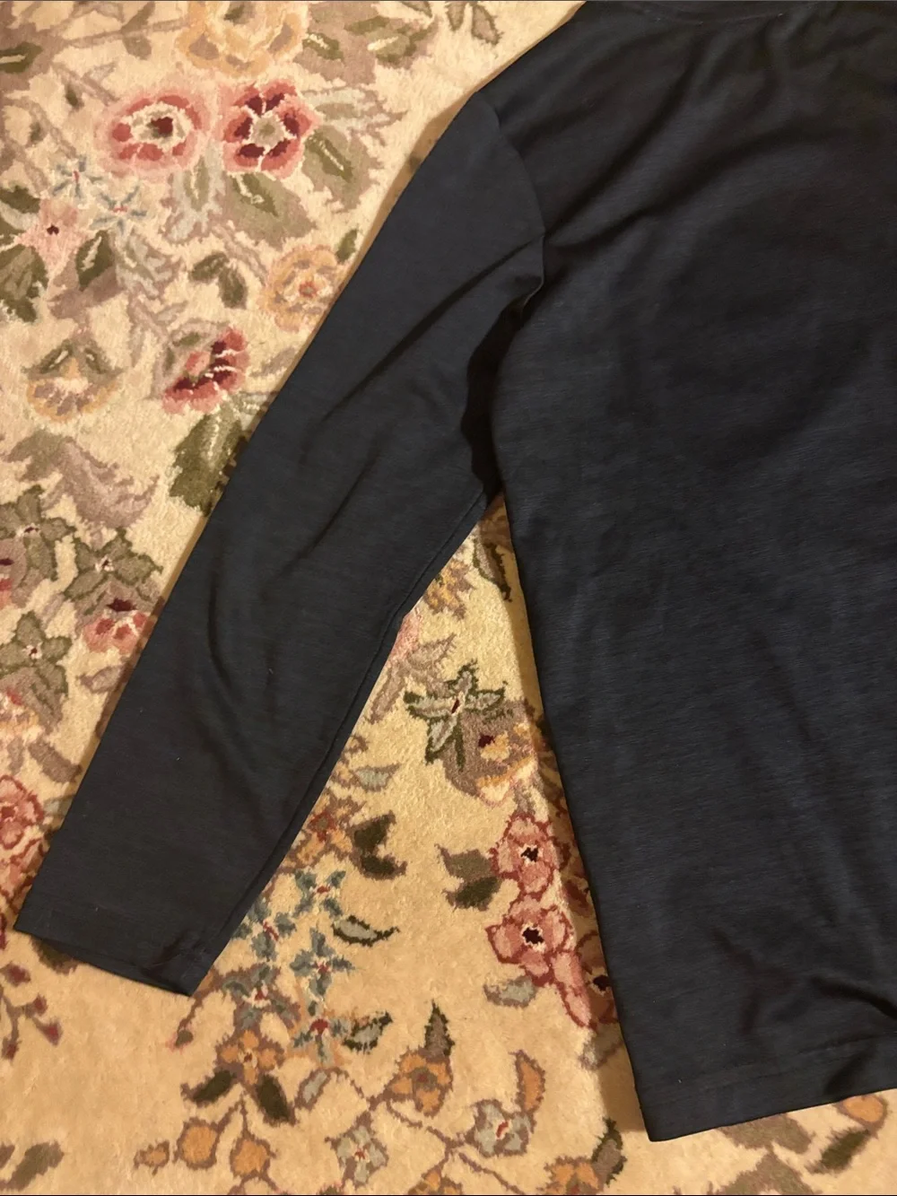 Old Navy Black Long-Sleeve Tee with Orange and White Graphic